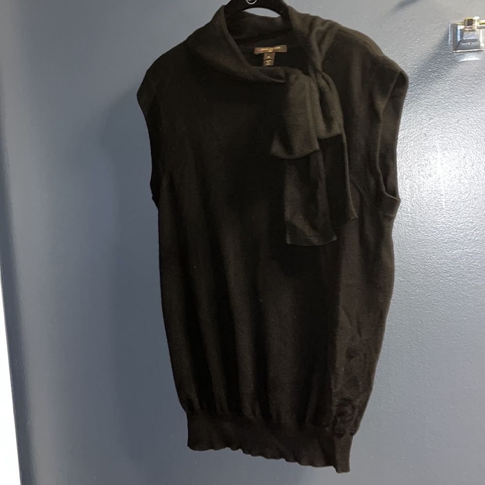 Louis Vuitton off center pussy bow cashmere sweater